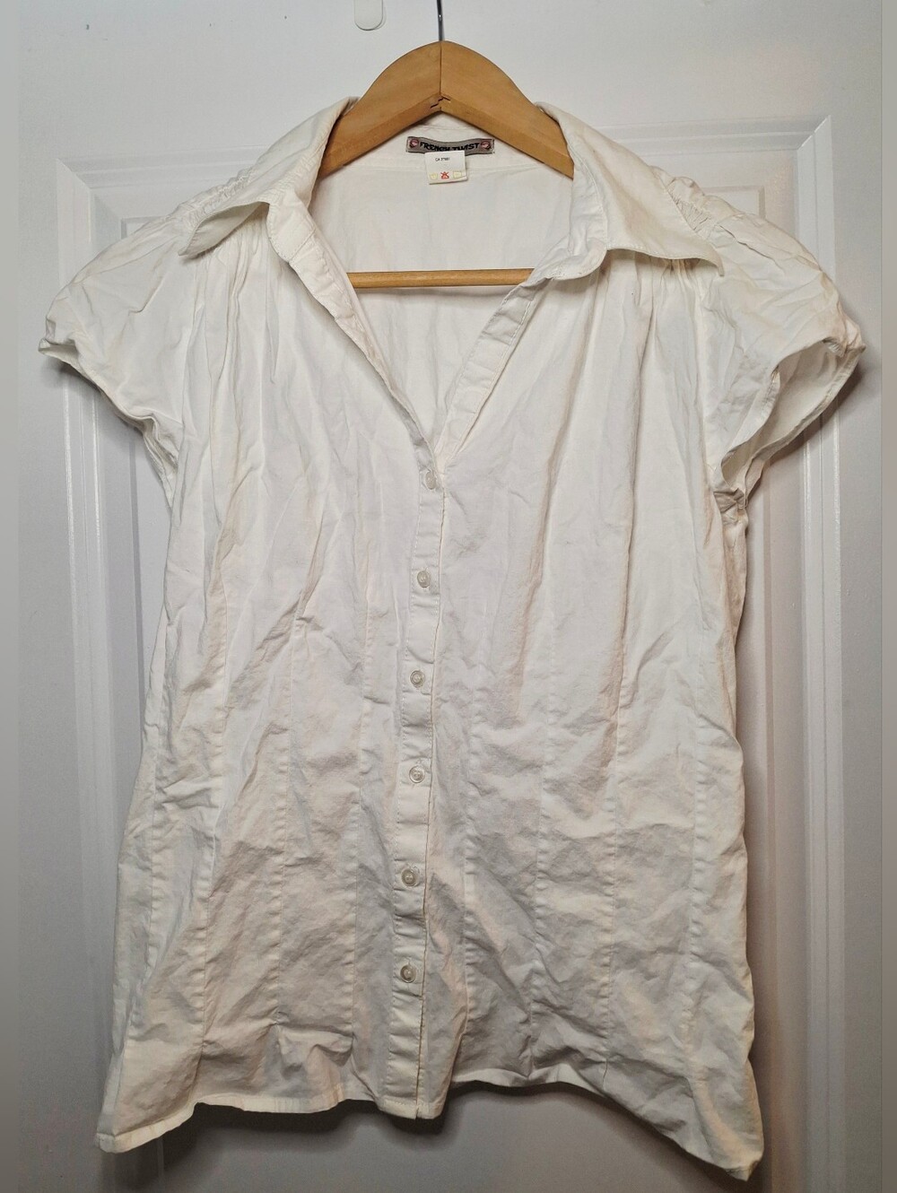 Vintage 90s Short Sleeve Cotton Button-up Shirt (M)